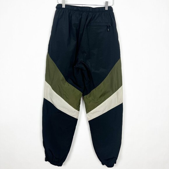 FTP Nation Track Pants Mens M Black Green Belted Nylon Joggers Y2K Streetwear - Picture 14 of 15